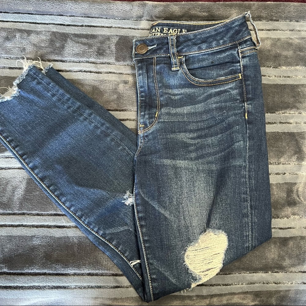COPY - American Eagle distressed high waisted jeans